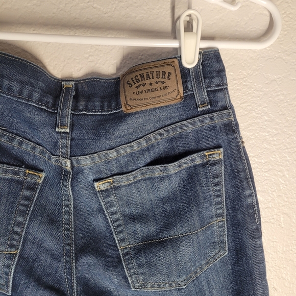 Classic Signature Levi Strauss Skinny Distressed Shredded Jeans Stonewashed - Picture 6 of 10